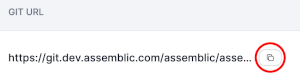 Copy the git URL
